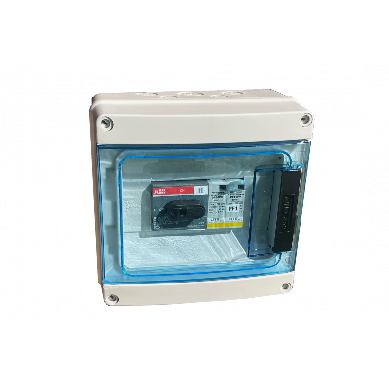 TECHNIDEAL – Coffret DC 600VDC 3kW avec parafoudre pour onduleurs centralisés