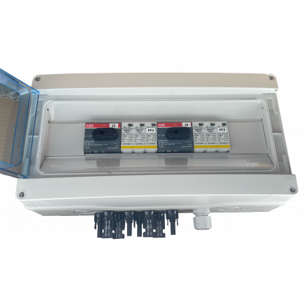 TECHNIDEAL – Coffret DC 9kW 2T  avec parafoudre pour onduleurs centralisés