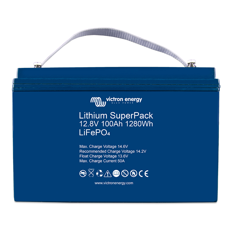 Lith.SuperP12,8V/100Ah(M8)HighCurr*If 0, order BAT512110712* Lith.SuperP12,8V/100Ah(M8)HighCurr*If 0, order BAT512110712*