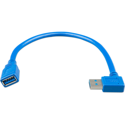 USB exTension cable 0,3m one side right angle