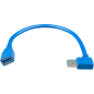 USB exTension cable 0,3m one side right angle