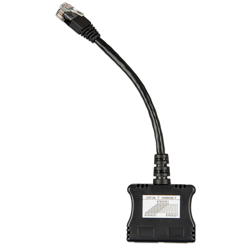 RJ45-splitter 1xRJ45 male/15cm cable/2xRJ45 female