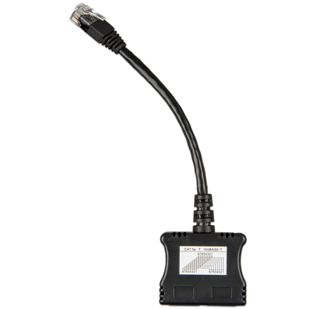 RJ45-splitter 1xRJ45 male/15cm cable/2xRJ45 female