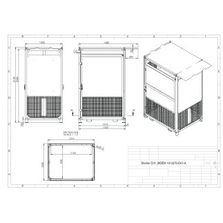 TECHNIDEAL _ Shelter pour 2 onduleurs - Dimension 1x1.3M